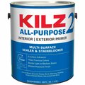 Kilz 2 Latex Interior/Exterior Sealer Stain Blocking Primer, White, 1 Gal. 20041